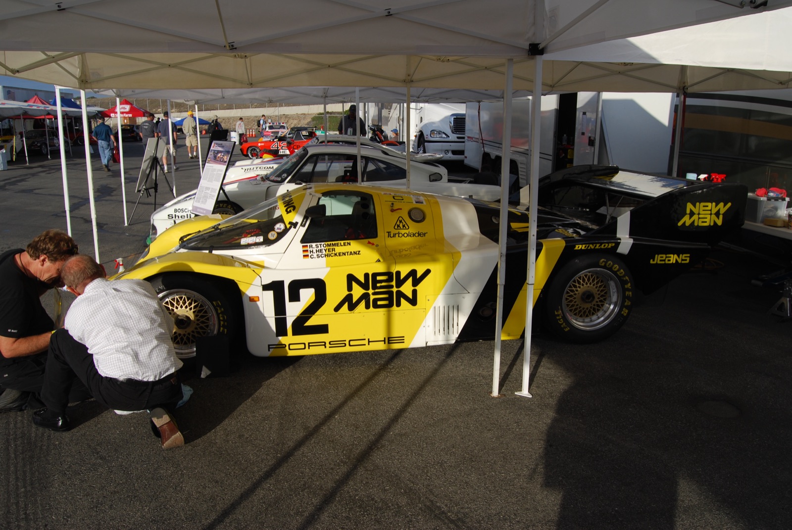 Joest Racing Porsche 956 in the colourful New Man livery
