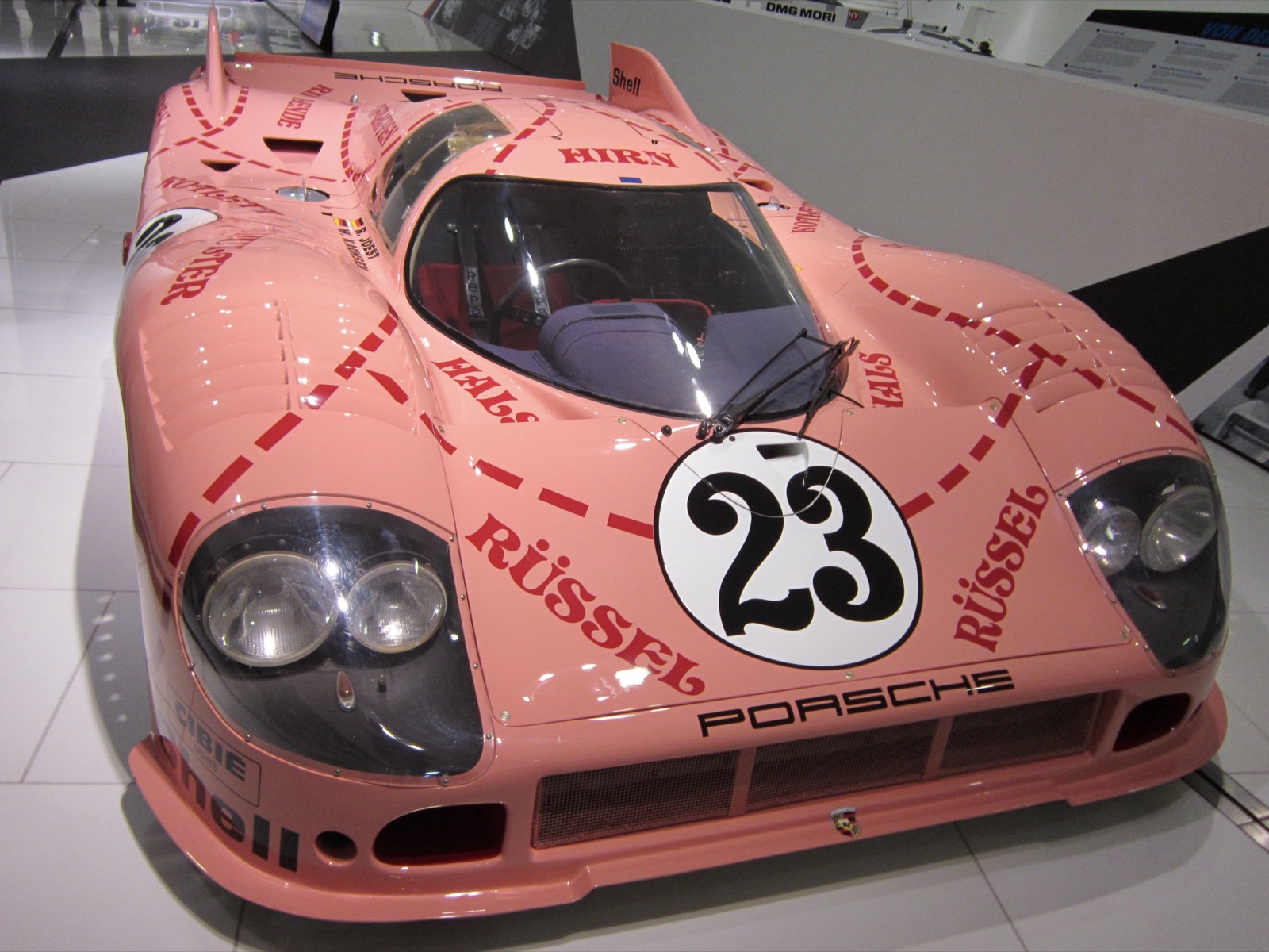 Porsche 917/20 Pink Pig — pink bodywork marked with German butcher's cuts of meat