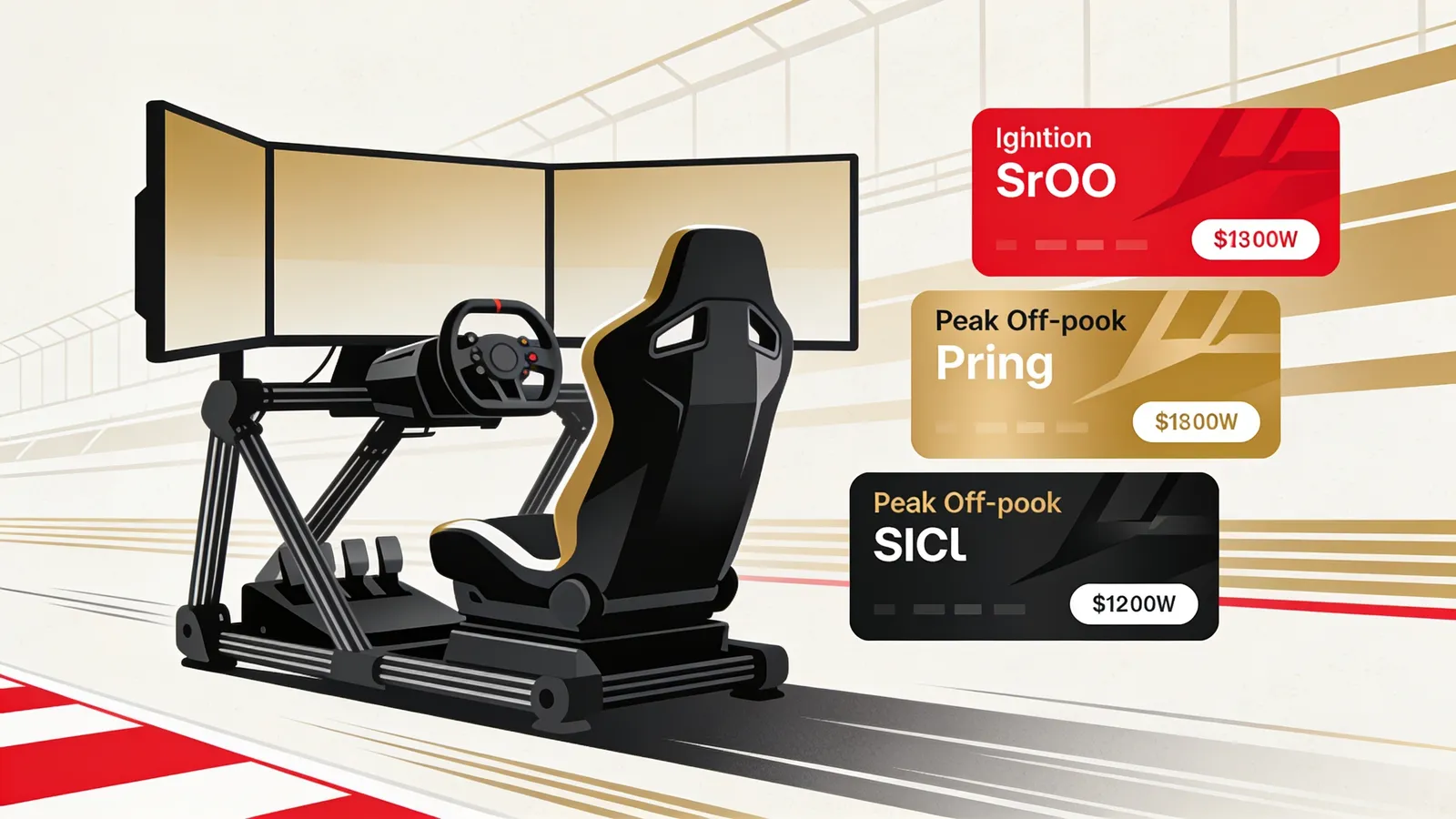 Sim racing pricing strategy