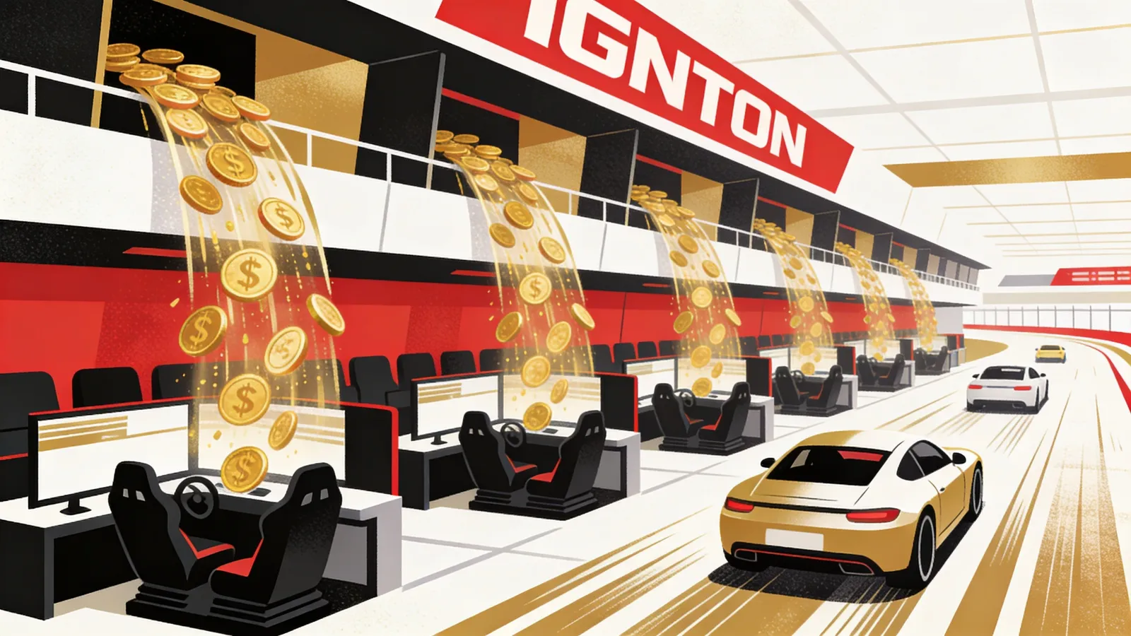 Sim racing lounge revenue streams